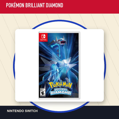Pokémon Brilliant Diamond physical game cover in a minimal catalog layout