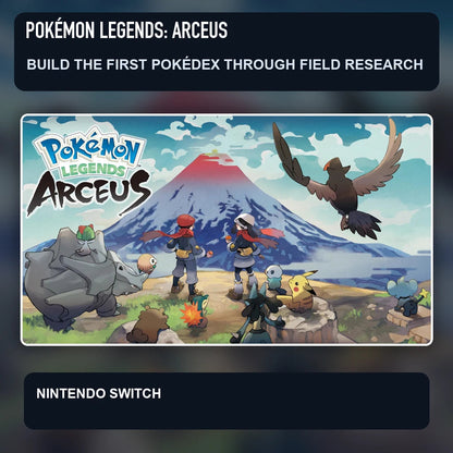 Pokémon Legends: Arceus key visual highlighting build the first pokédex through field research