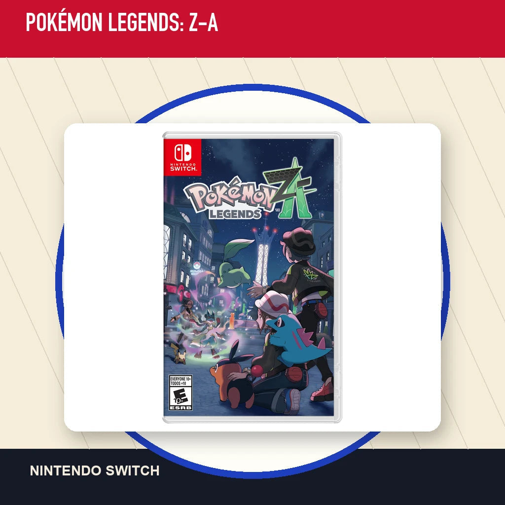 Pokémon Legends: Z-A physical game cover in a minimal catalog layout