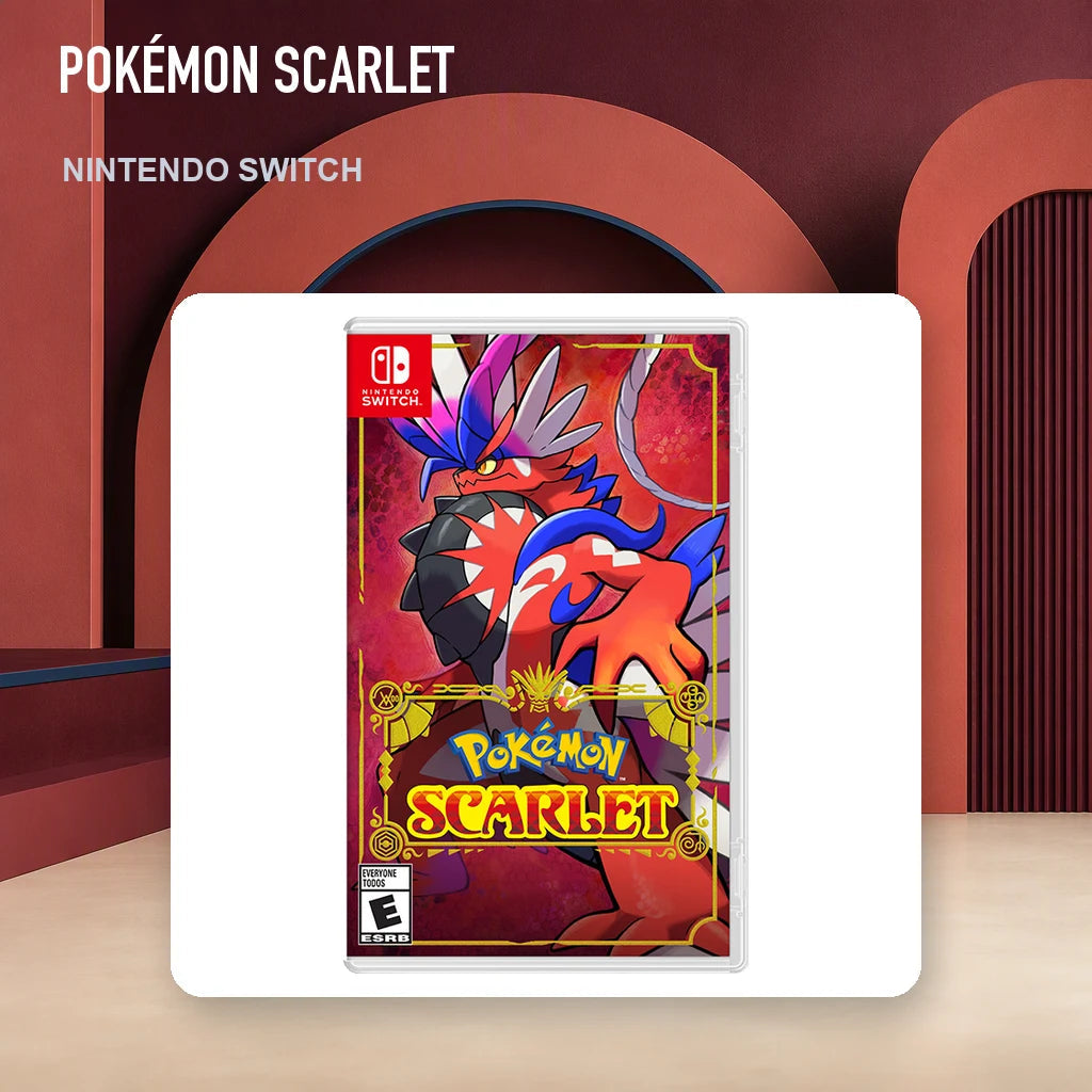 Pokémon Scarlet physical game cover in an RGM retro display setting