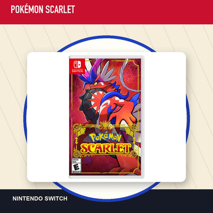 Pokémon Scarlet physical game cover in a minimal catalog layout