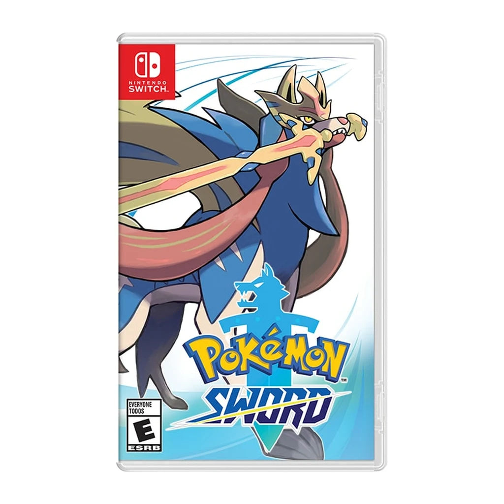 Pokémon Sword physical Nintendo game cover on a white background