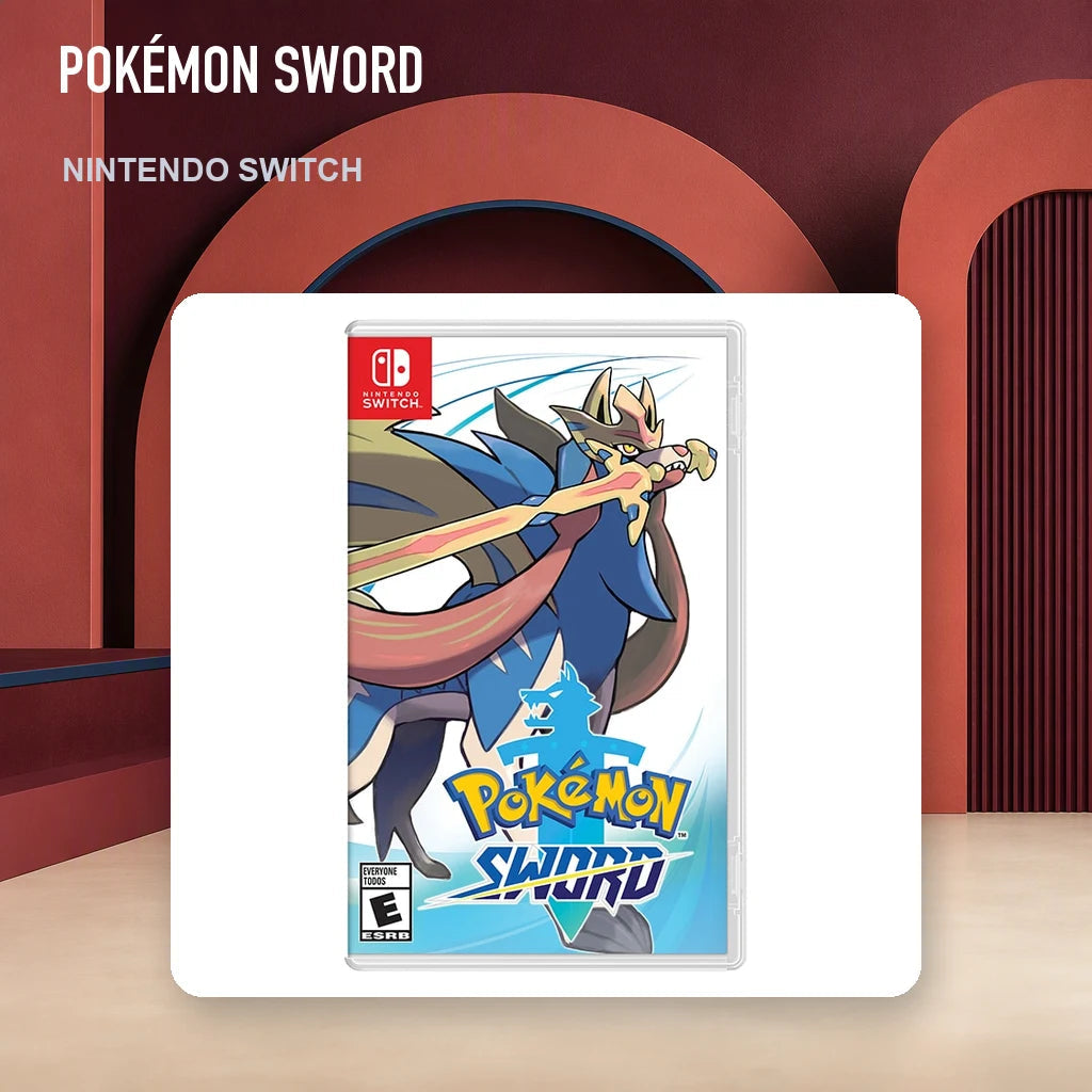 Pokémon Sword physical game cover in an RGM retro display setting