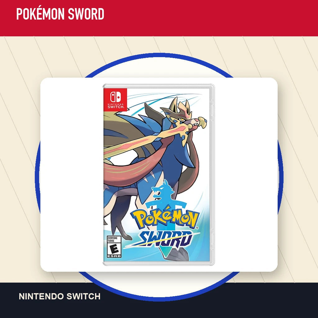 Pokémon Sword physical game cover in a minimal catalog layout
