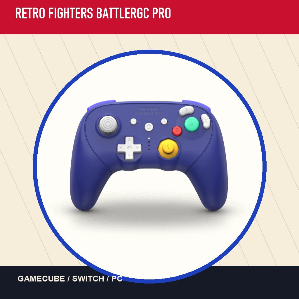 Retro Fighters BattlerGC Pro in a minimal catalog layout