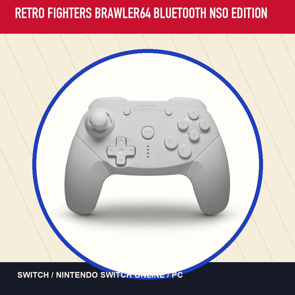 Retro Fighters Brawler64 Bluetooth NSO Edition in a minimal catalog layout