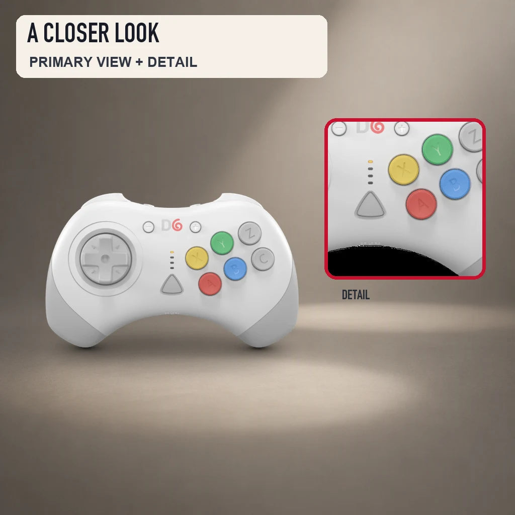 Primary and close detail views of Retro Fighters D6 Dreamcast
