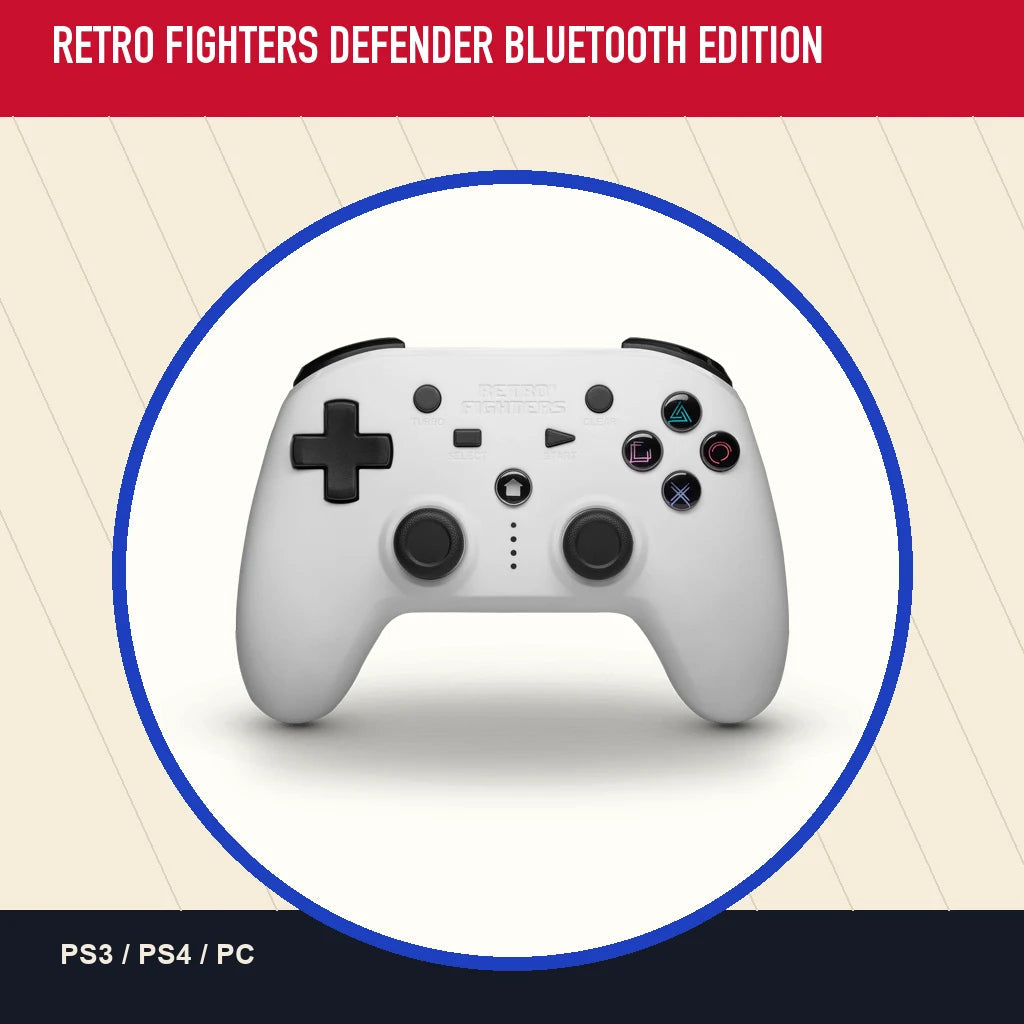 Retro Fighters Defender Bluetooth Edition in a minimal catalog layout