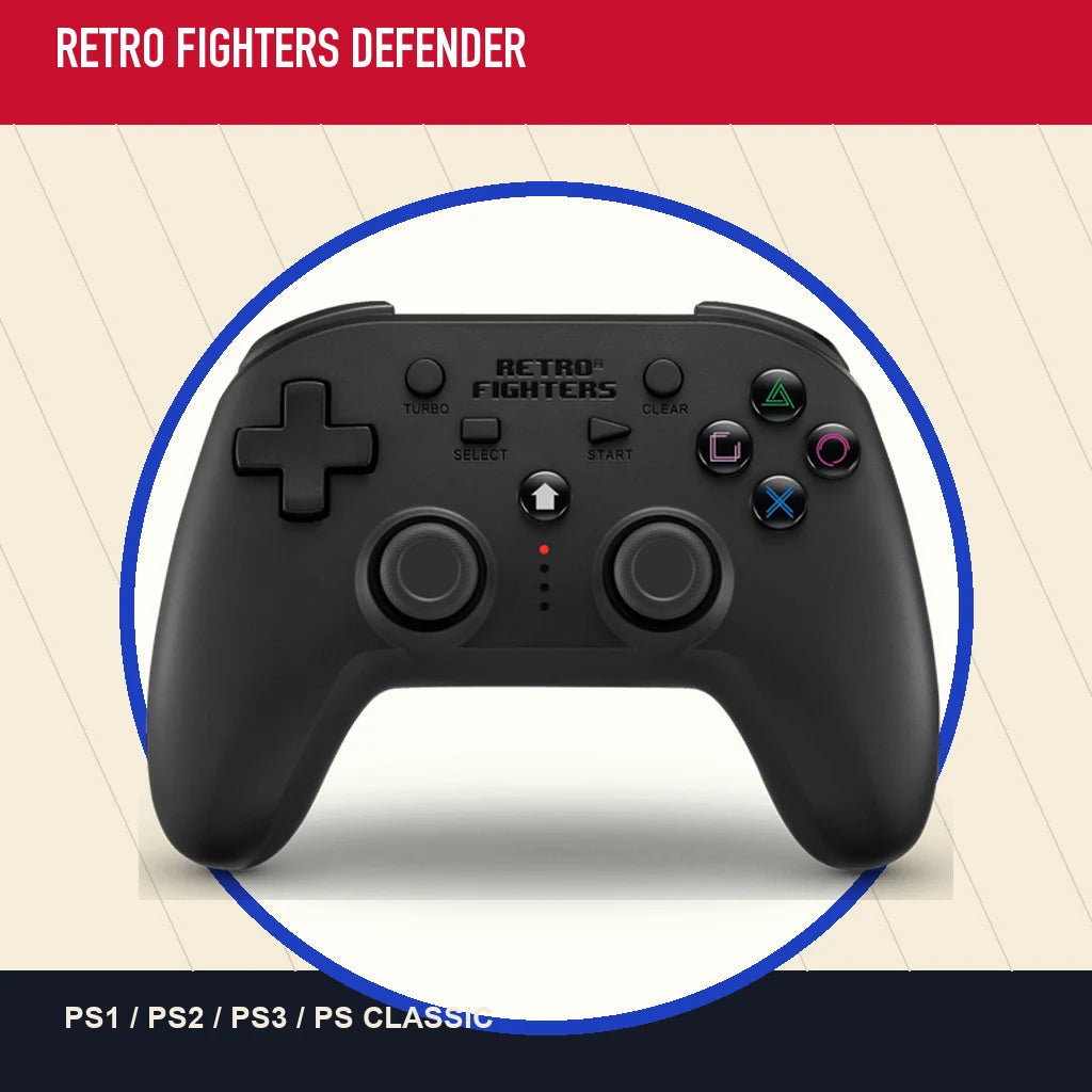 Retro Fighters Defender in a minimal catalog layout