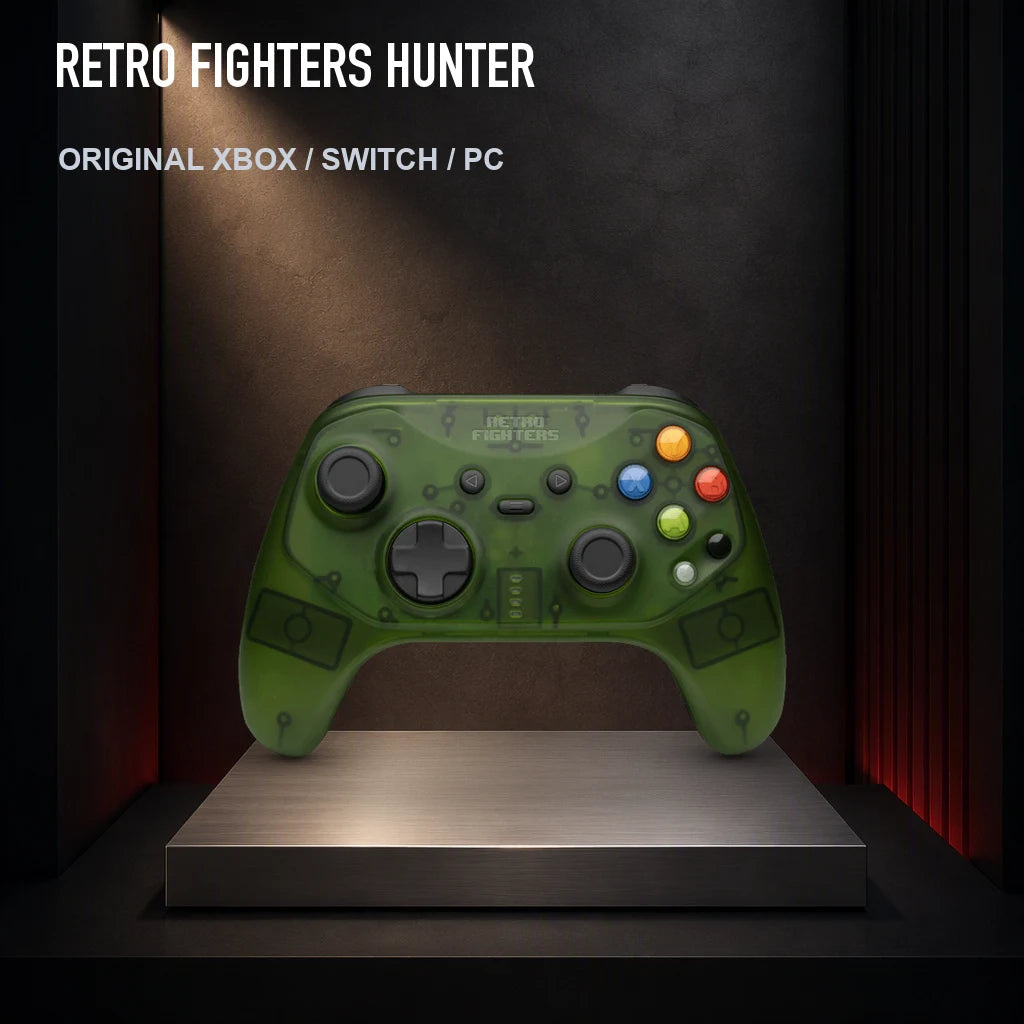 Retro Fighters Hunter on a collector display plinth