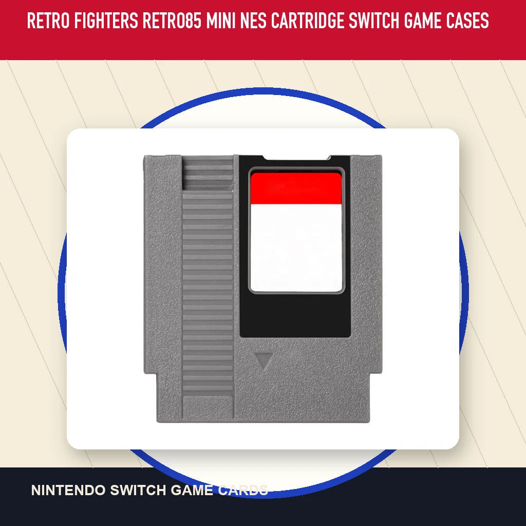 Retro Fighters Retro85 Mini NES Cartridge Switch Game Cases in a minimal catalog layout