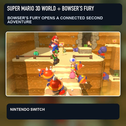 Super Mario 3D World + Bowser’s Fury scene illustrating bowser's fury opens a connected second adventure