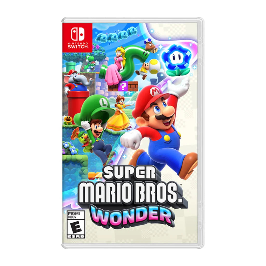 Super Mario Bros. Wonder physical Nintendo game cover on a white background