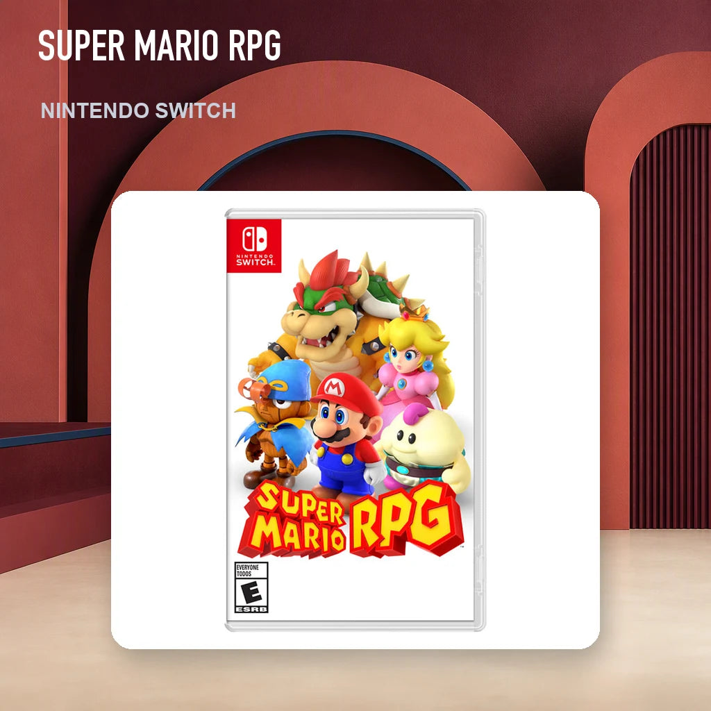 Super Mario RPG physical game cover in an RGM retro display setting