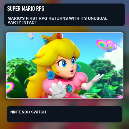 Super Mario RPG scene illustrating mario's first rpg returns with its unusual party intact