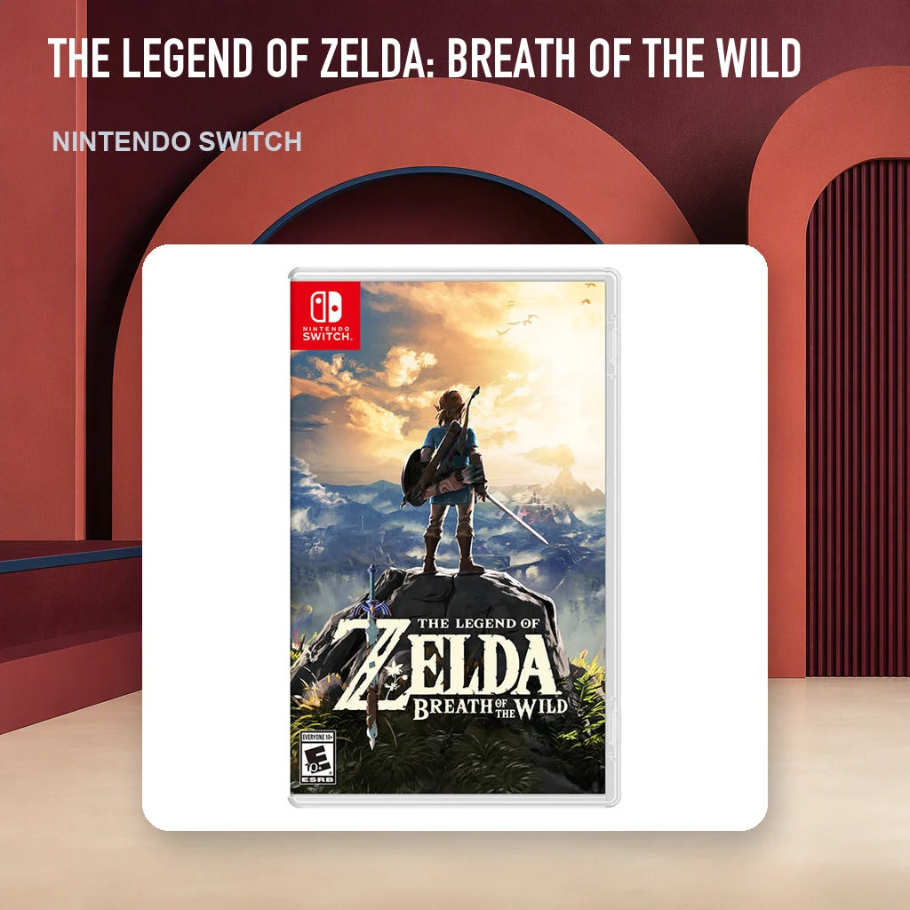 The Legend of Zelda: Breath of the Wild physical game cover in an RGM retro display setting