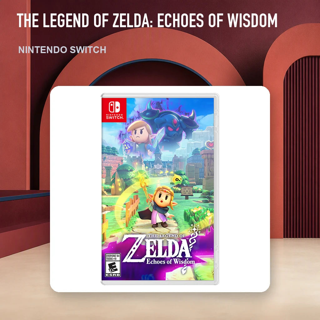 The Legend of Zelda: Echoes of Wisdom physical game cover in an RGM retro display setting
