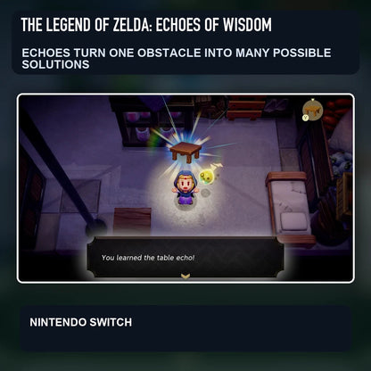 The Legend of Zelda: Echoes of Wisdom scene illustrating echoes turn one obstacle into many possible solutions