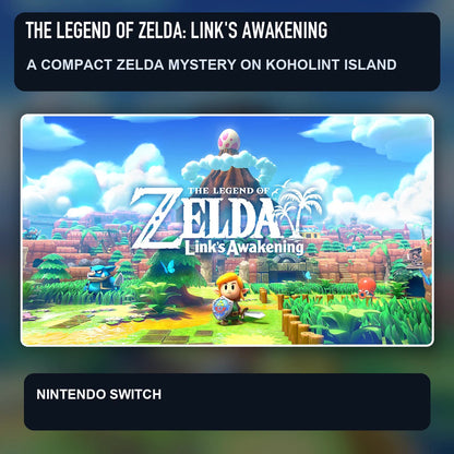 The Legend of Zelda: Link's Awakening key visual highlighting a compact zelda mystery on koholint island