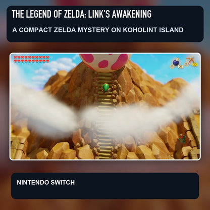 The Legend of Zelda: Link's Awakening scene illustrating a compact zelda mystery on koholint island
