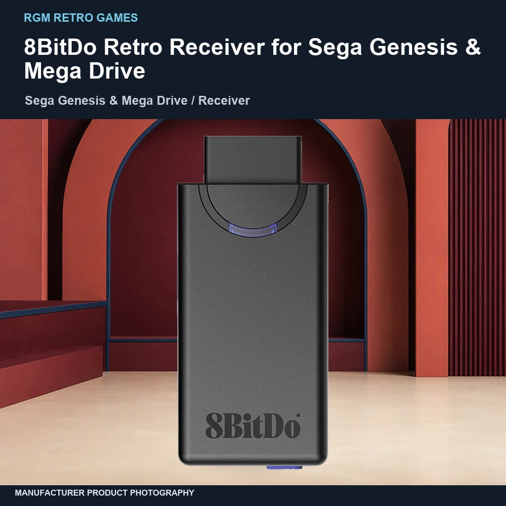 8BitDo Retro Receiver for Sega Genesis & Mega Drive: branded hero