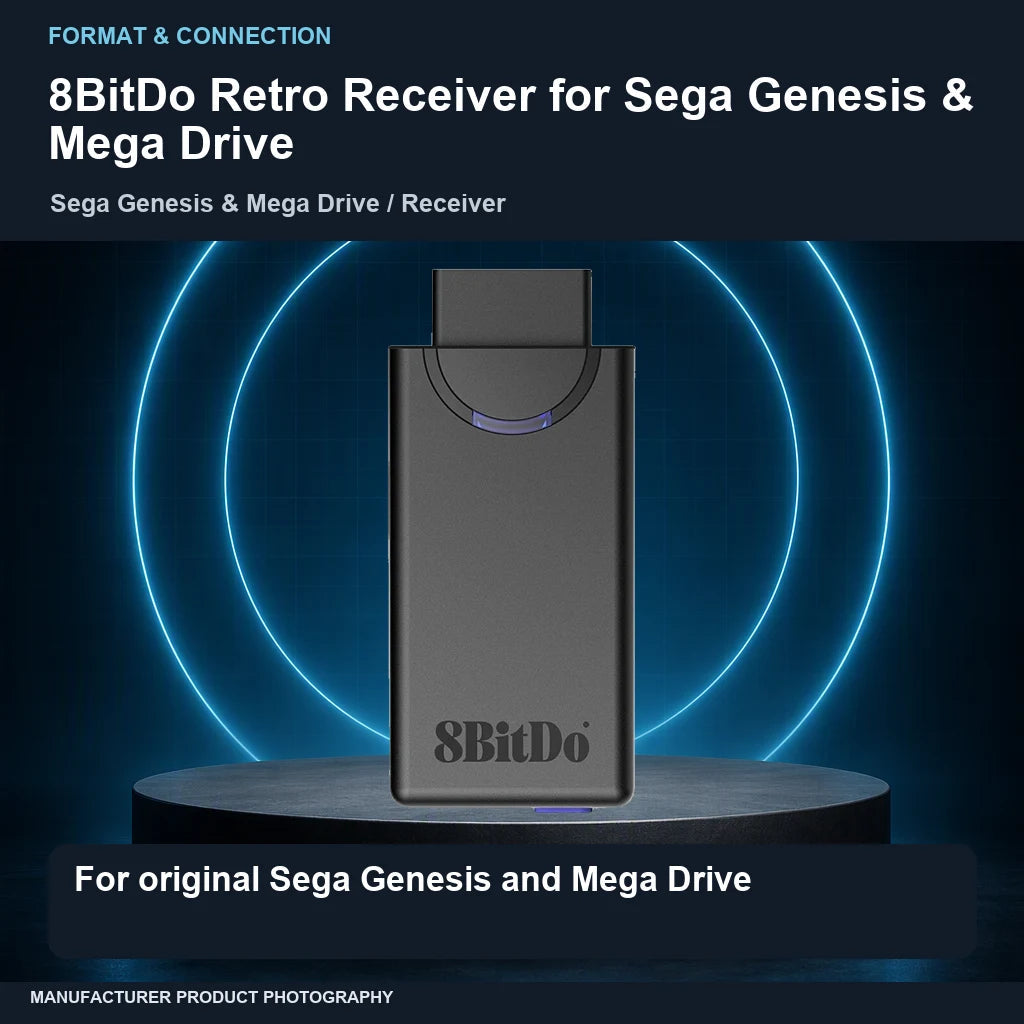 8BitDo Retro Receiver for Sega Genesis & Mega Drive: format focus