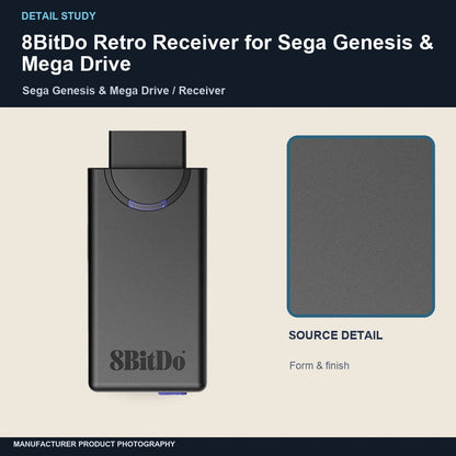 8BitDo Retro Receiver for Sega Genesis & Mega Drive: detail study