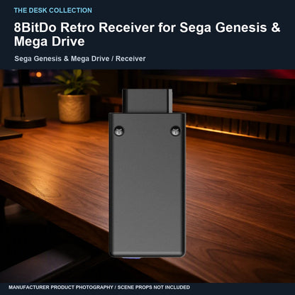 8BitDo Retro Receiver for Sega Genesis & Mega Drive: walnut desk