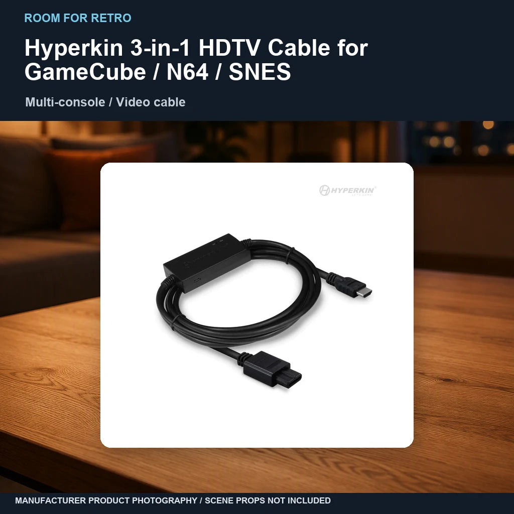 Hyperkin 3-in-1 HDTV Cable for GameCube / N64 / SNES: ambient room