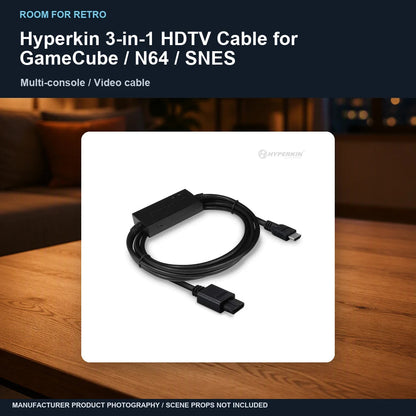 Hyperkin 3-in-1 HDTV Cable for GameCube / N64 / SNES: ambient room