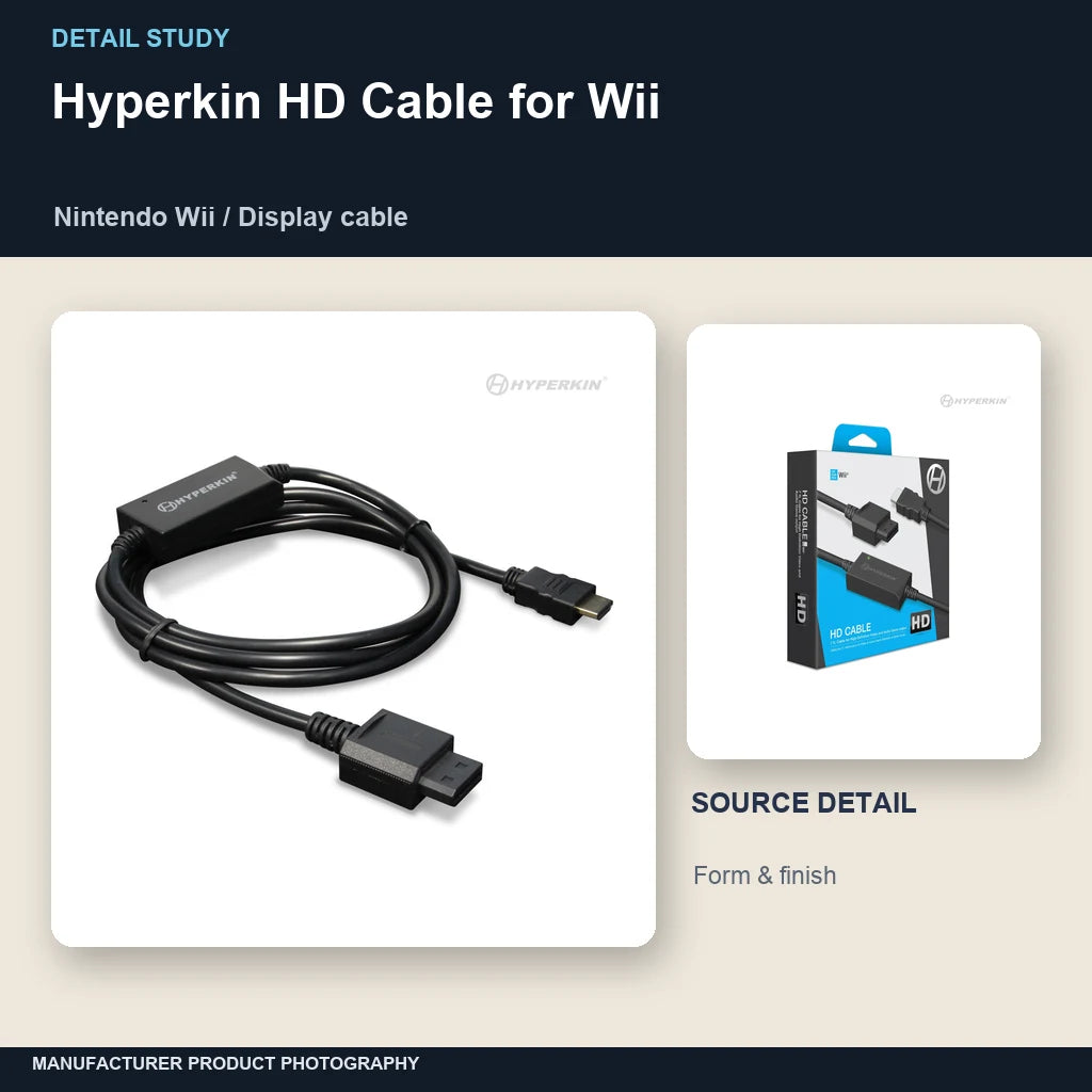 Hyperkin HD Cable for Wii: detail study