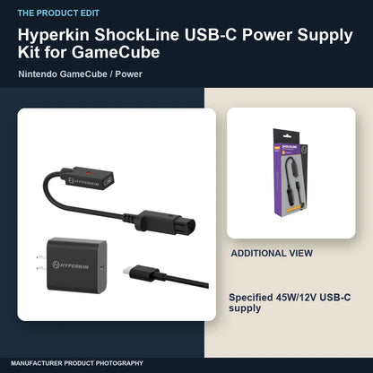 Hyperkin ShockLine USB-C Power Supply Kit for GameCube: editorial views