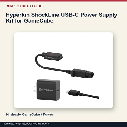 Hyperkin ShockLine USB-C Power Supply Kit for GameCube: minimal catalog