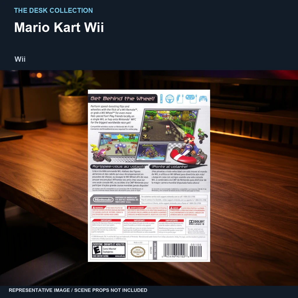 Mario Kart Wii: walnut desk representative image