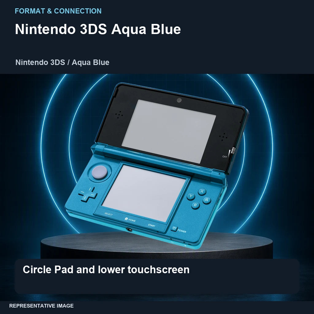 Nintendo 3DS Aqua Blue: format focus representative image