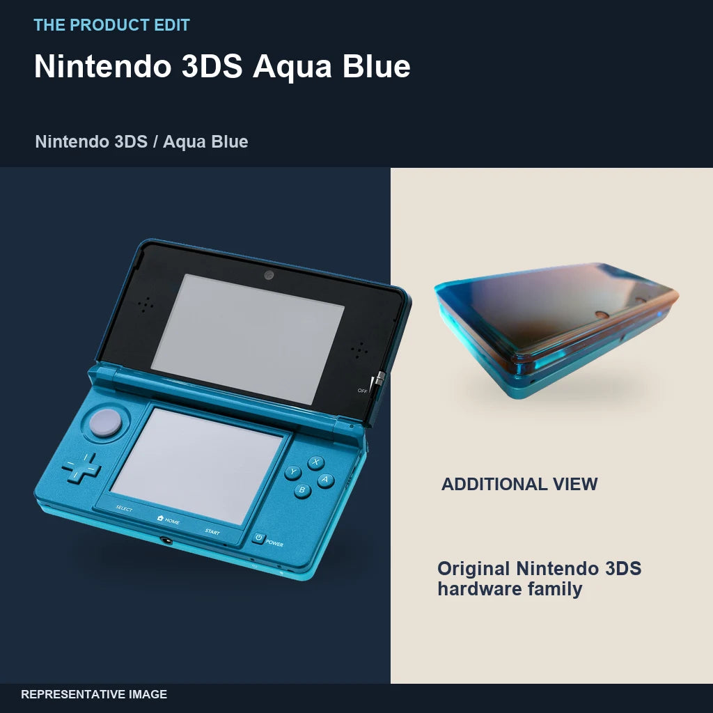 Nintendo 3DS Aqua Blue: editorial views representative image