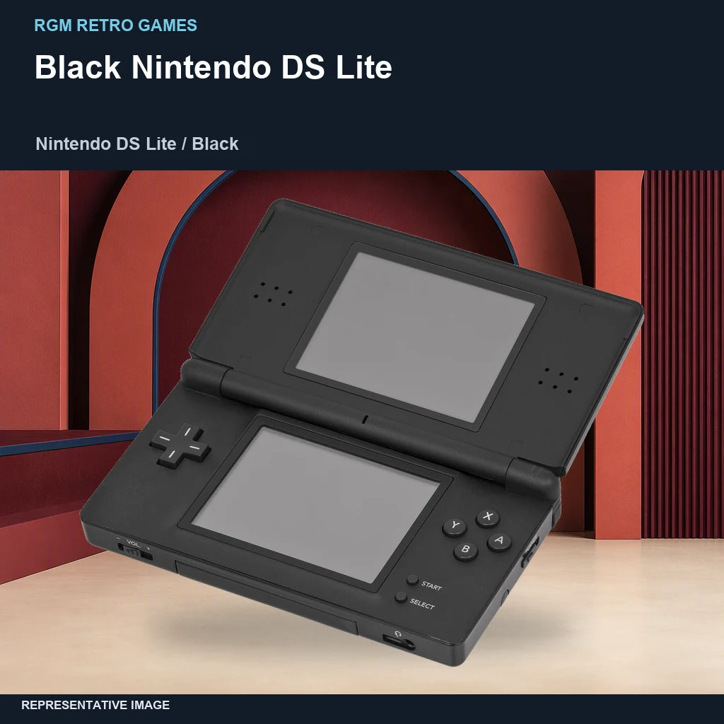 Black Nintendo DS Lite: branded hero representative image