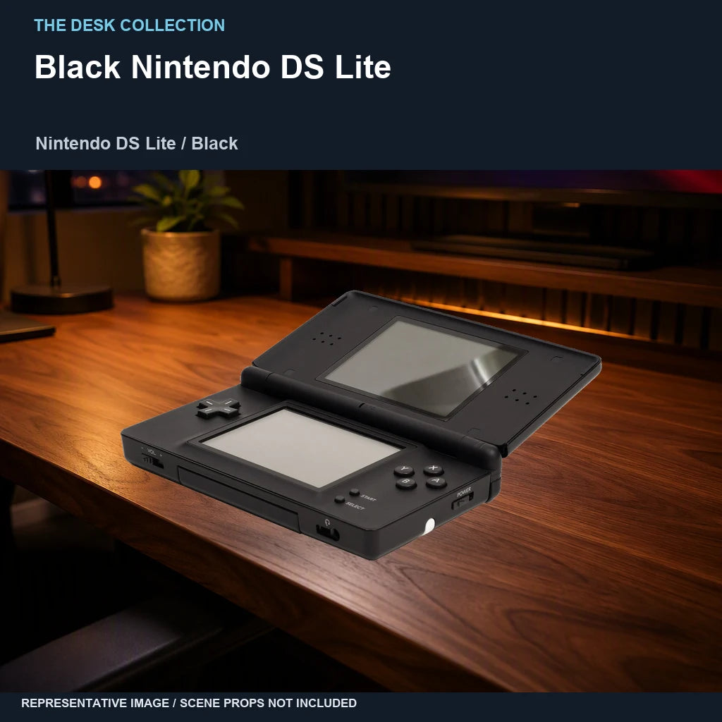 Black Nintendo DS Lite: walnut desk representative image