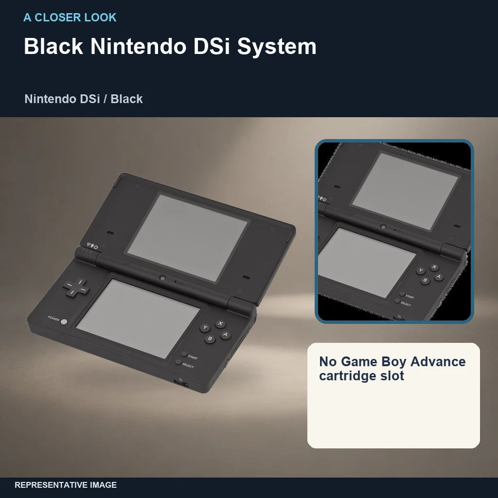 Black Nintendo DSi System: closer look representative image