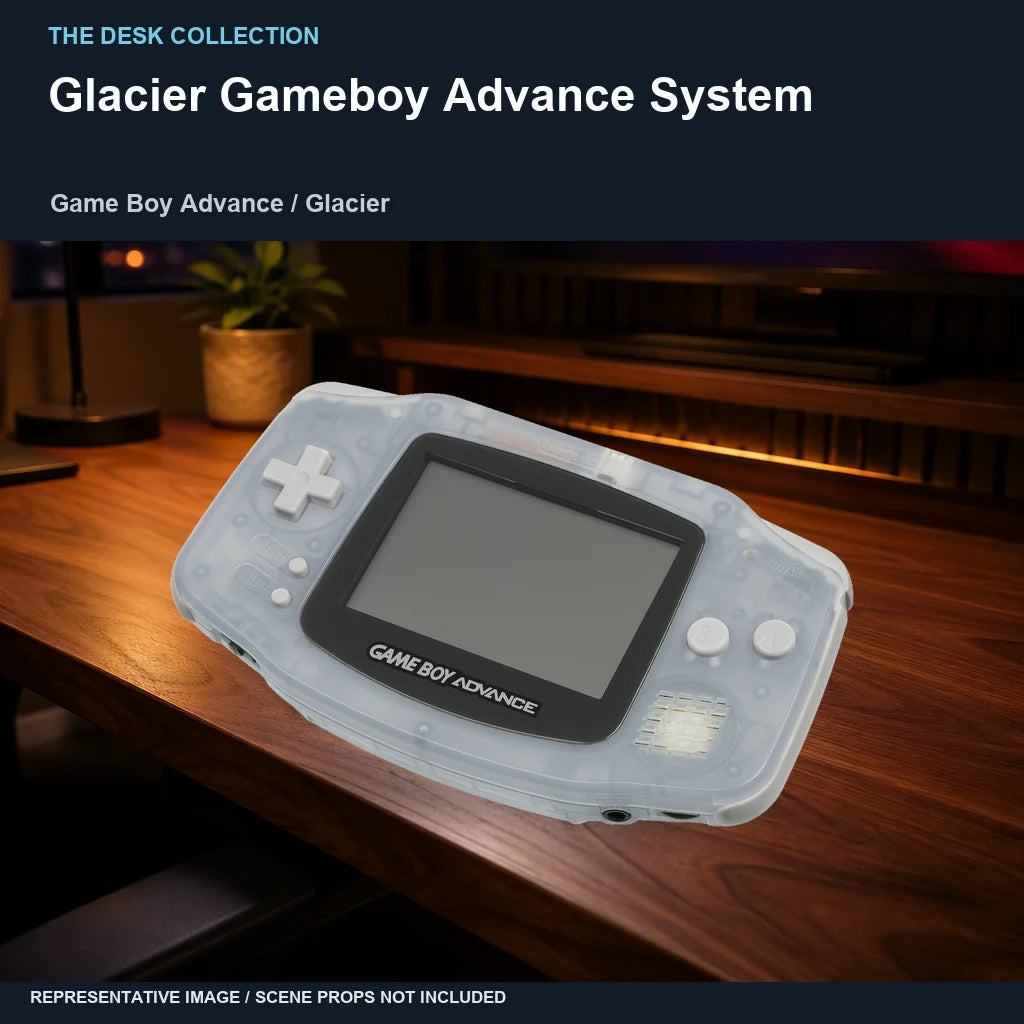 Glacier Gameboy Advance System: walnut desk representative image