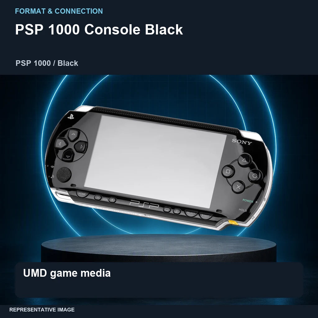 PSP 1000 Console Black: format focus representative image