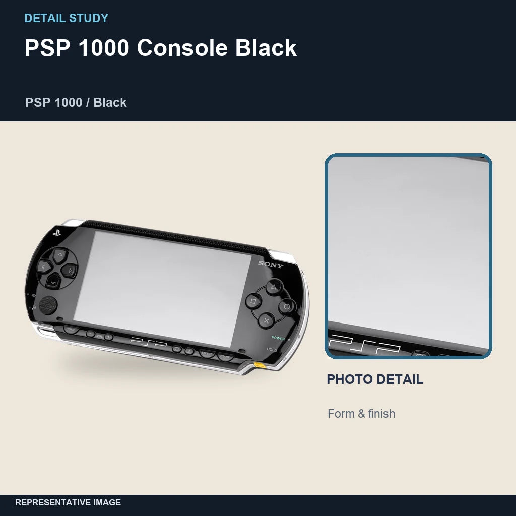 PSP 1000 Console Black: detail study representative image
