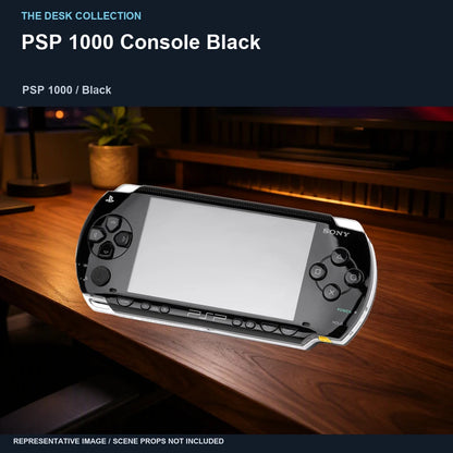 PSP 1000 Console Black: walnut desk representative image