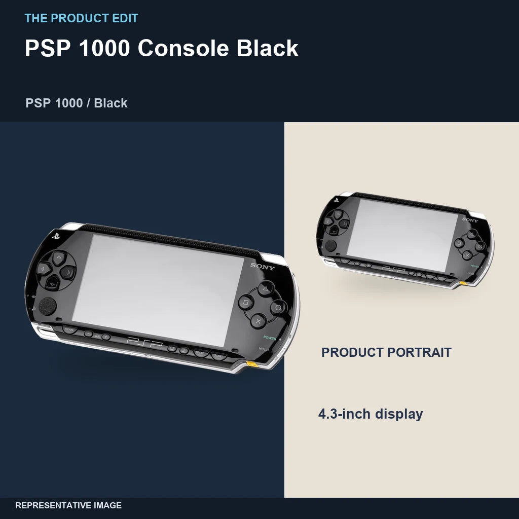 PSP 1000 Console Black: editorial views representative image