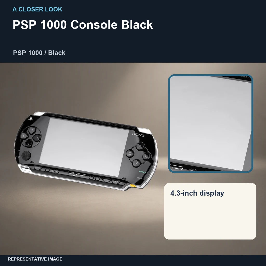 PSP 1000 Console Black: closer look representative image