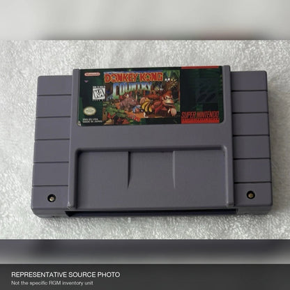 Representative Donkey Kong Country loose usa cartridge in the cropped representative source photograph, not the specific RGM unit
