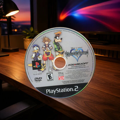 Representative Kingdom Hearts loose ntsc-u dvd-rom on a warm walnut tabletop, not the specific RGM unit