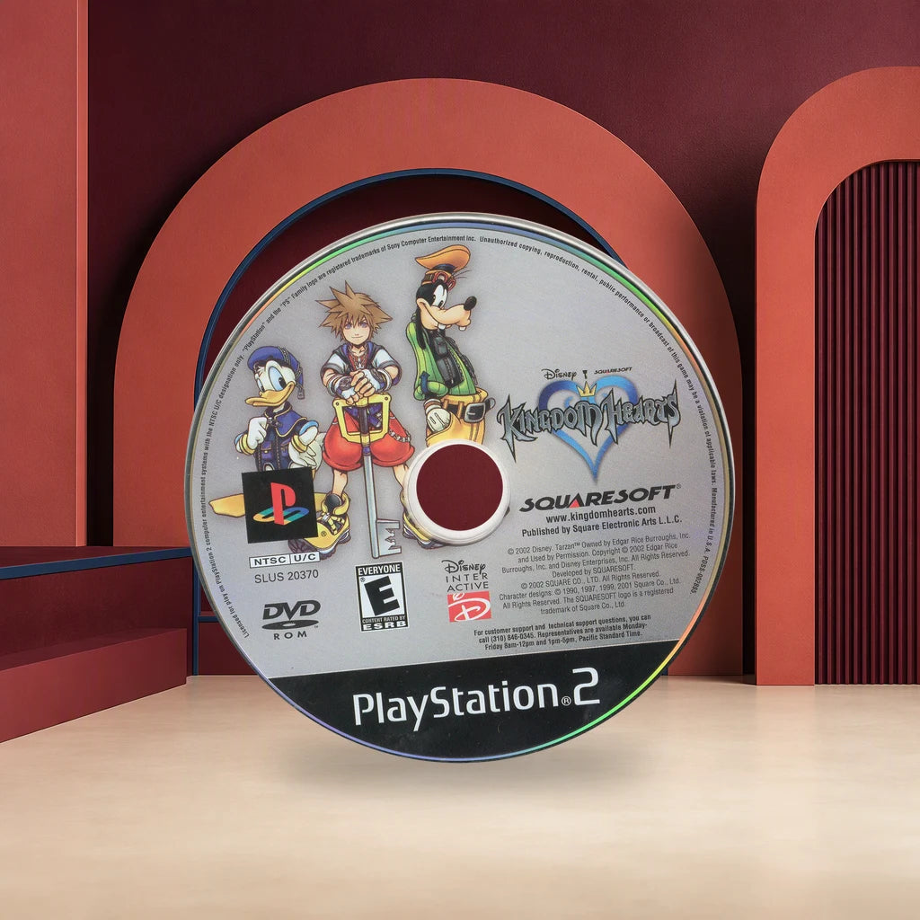 Representative Kingdom Hearts loose ntsc-u dvd-rom in a red architectural studio, not the specific RGM unit