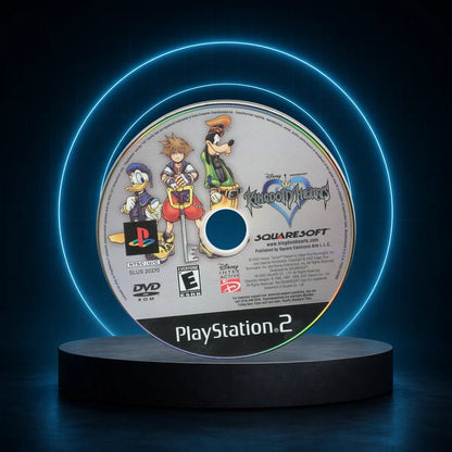 Representative Kingdom Hearts loose ntsc-u dvd-rom on a blue halo display stage, not the specific RGM unit