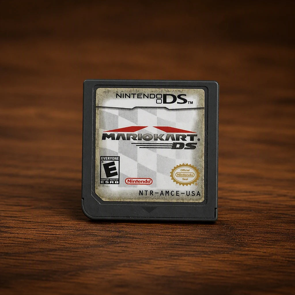 Representative Mario Kart DS for Nintendo DS on a walnut tabletop